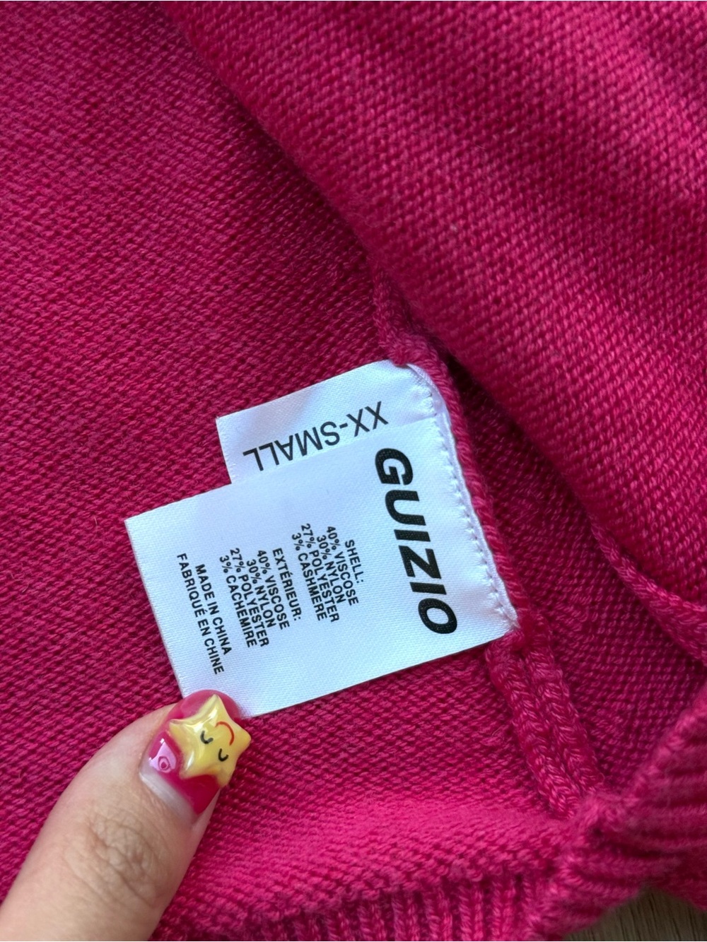 GUIZIO Pink Micro Cardigan - Picture 2 of 5